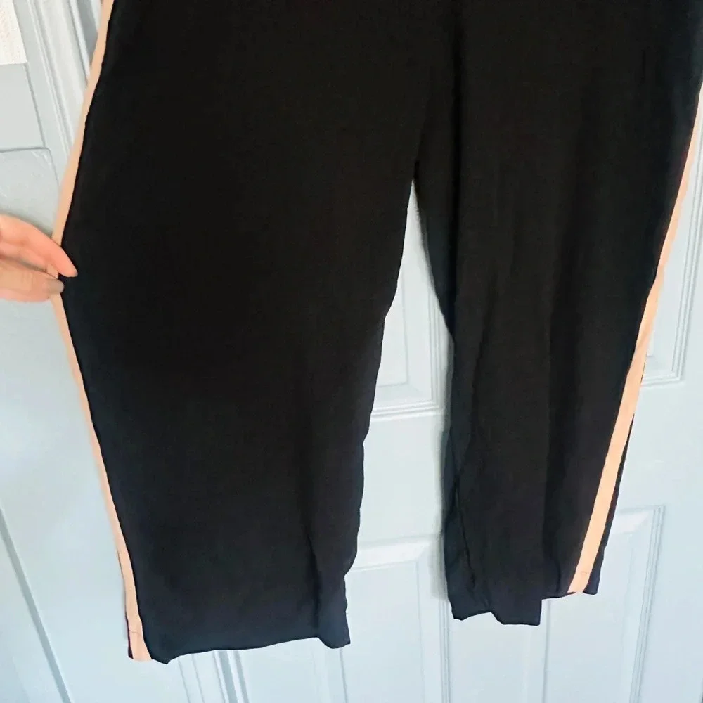 Eileen Fisher Women’s 100% Silk Georgette Black Wide Leg Pants - Picture 4 of 16